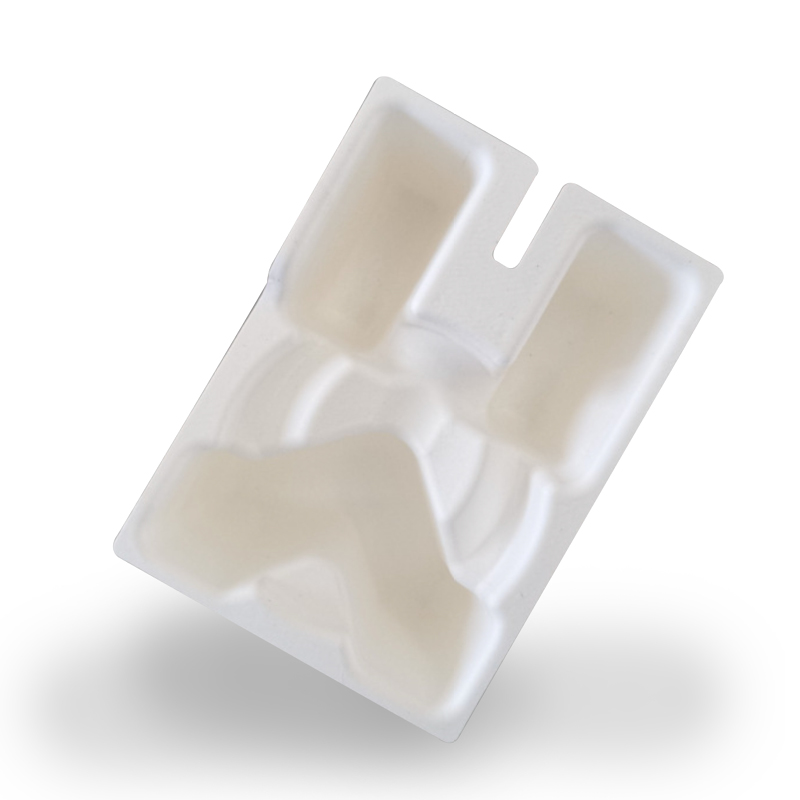 Wholesale high density sugarcane pulp environmental molded pulp tray for medical machine