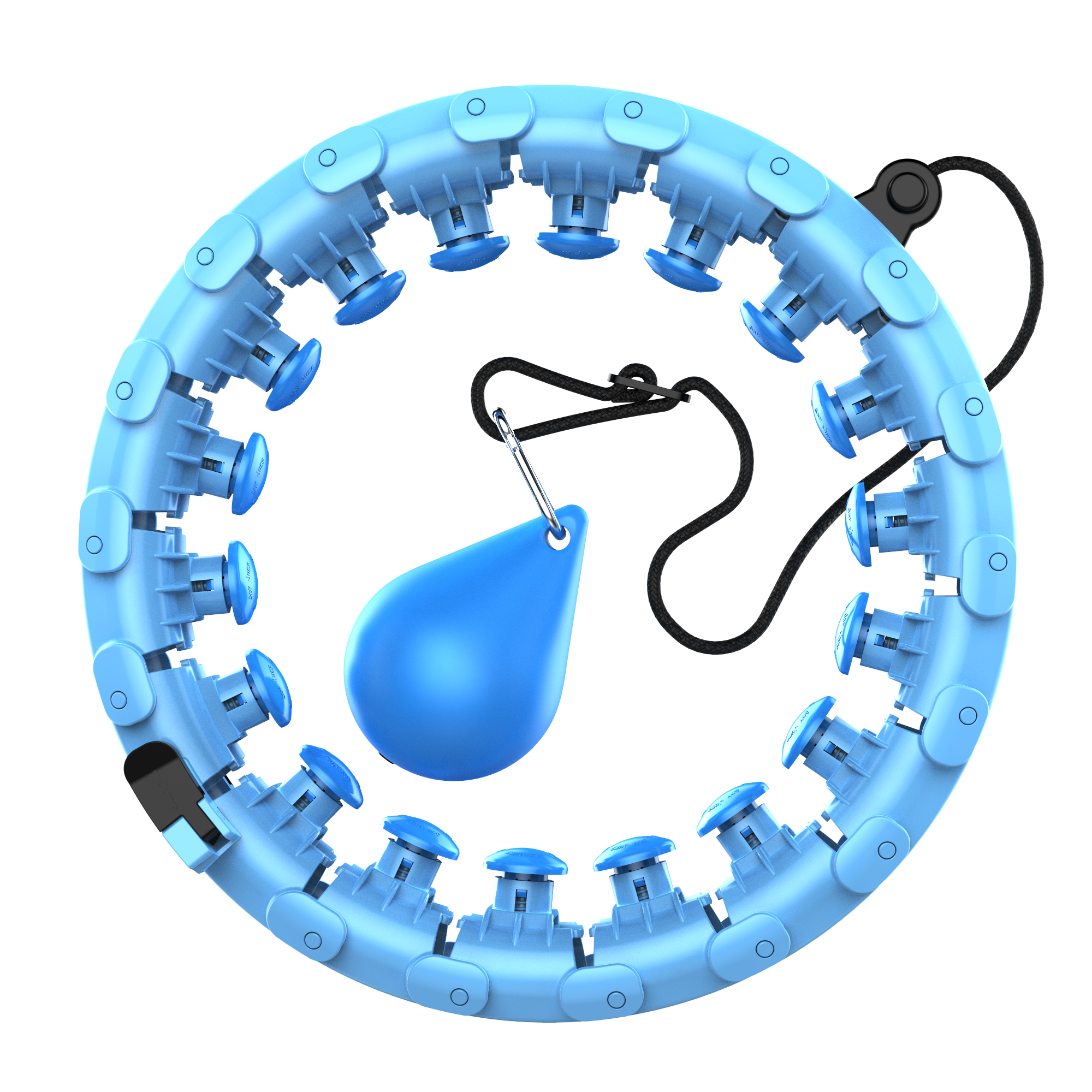 Custom Color Weighted Hoola Hoops Detachable Training Exercise Hula Ring Hoops Smart Sport Waist Massage Weighted Hula Ring