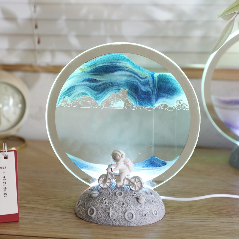 3D-картина с круглыми зыбучими песками, картина с движущимися песками, домашнее украшение, песочные часы