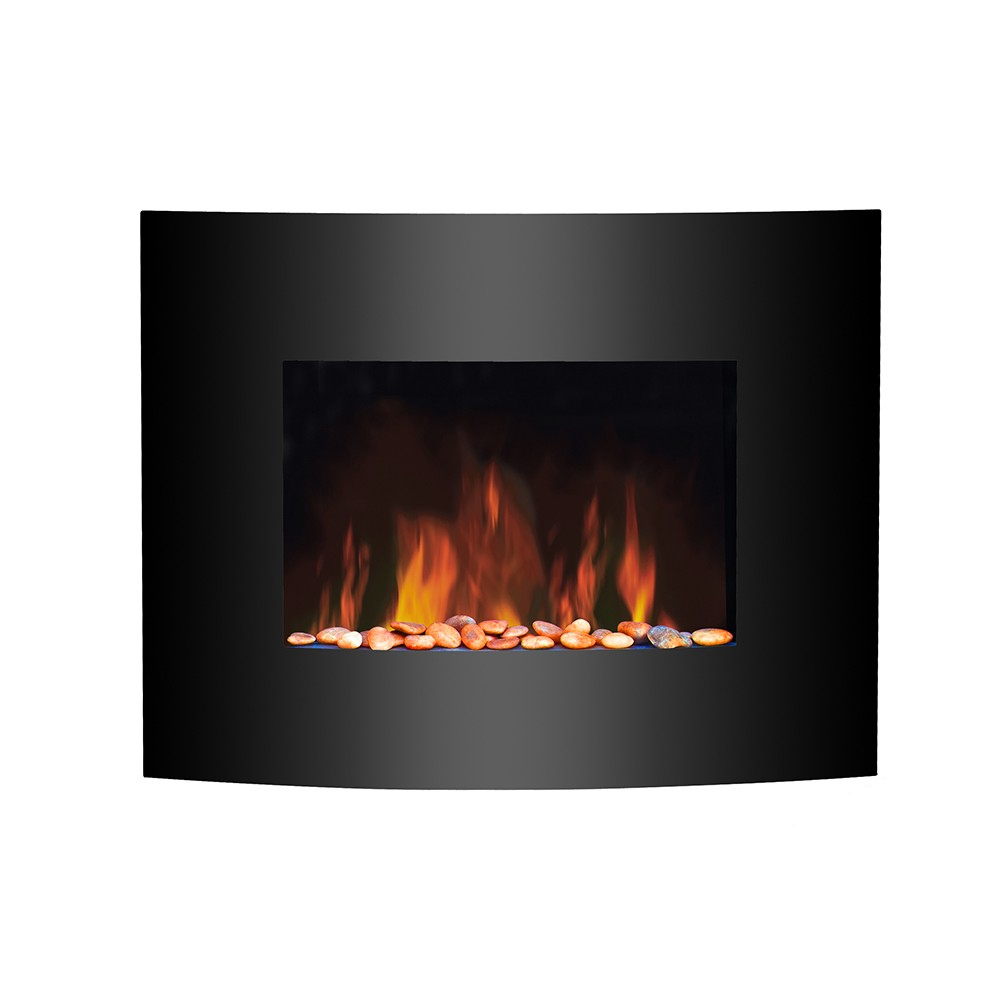 2000W wall mounted fire place glass panel indoor infrared electric fireplace heater