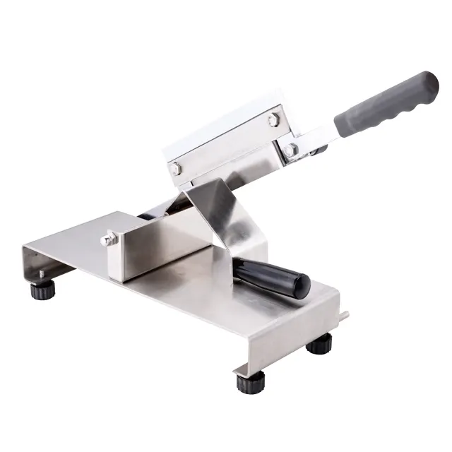 Professional stainless steel manual meat slicer for cutting frozen meat