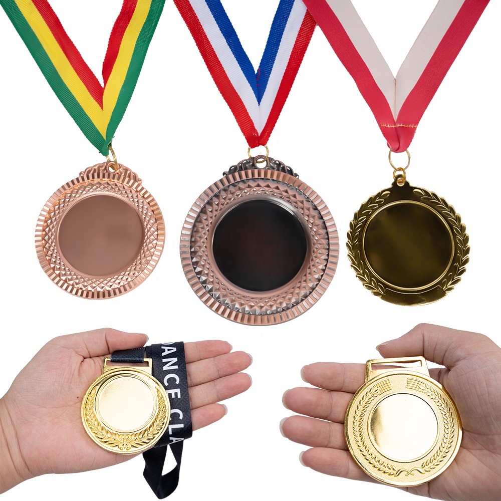Medal Manufacture Custom Marathon Running Football Judo Soccer Taekwondo Gymnast Blank Gold Metal Sport Award Trophy With Ribbon
