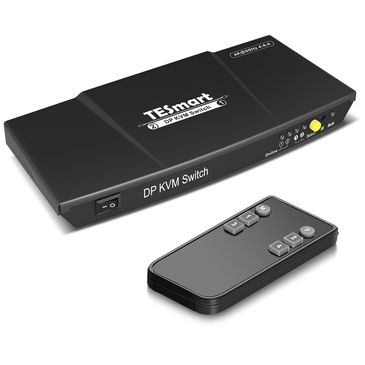 Новый продукт, 2 порта DP KVM переключатель 4K @ 60 Гц
