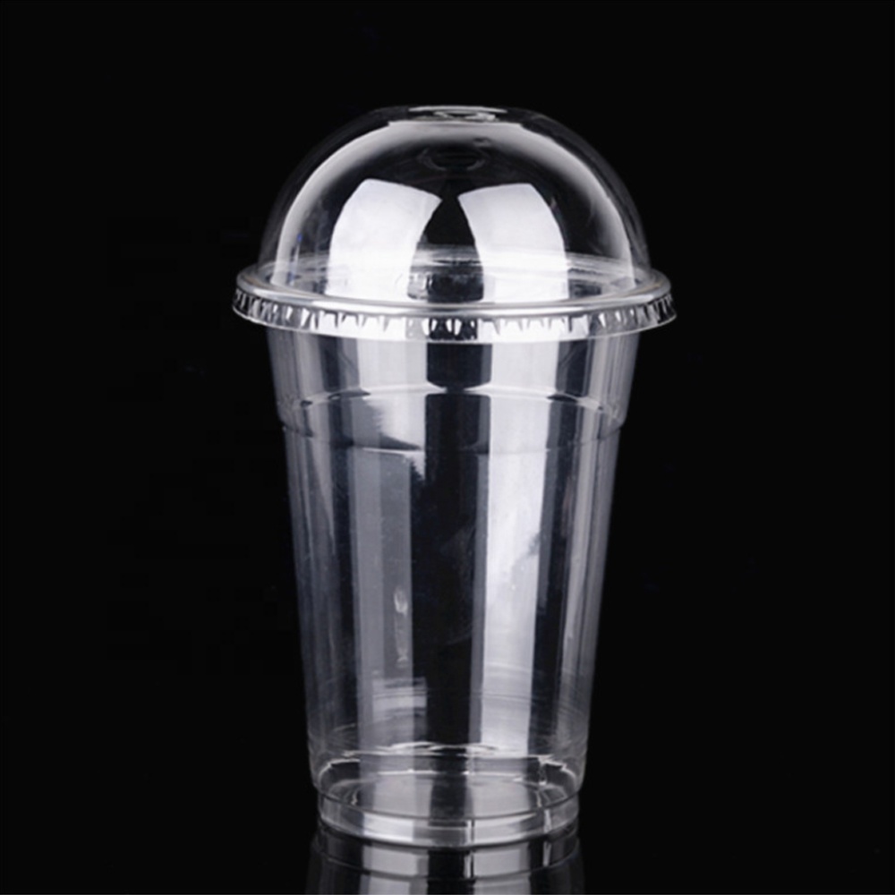 16oz прозрачные одноразовые напитков пластиковые забрать чашки PET толстые холодной пить сок молочный чай вынос упаковки чашки