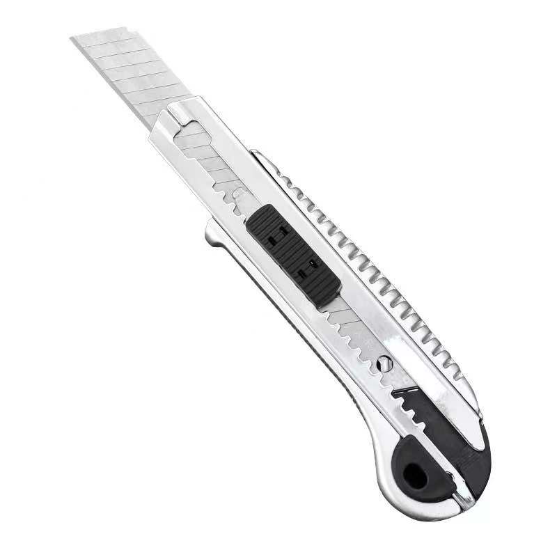 Low MOQ 17cm wide stainless steel material economy plastic utility knife