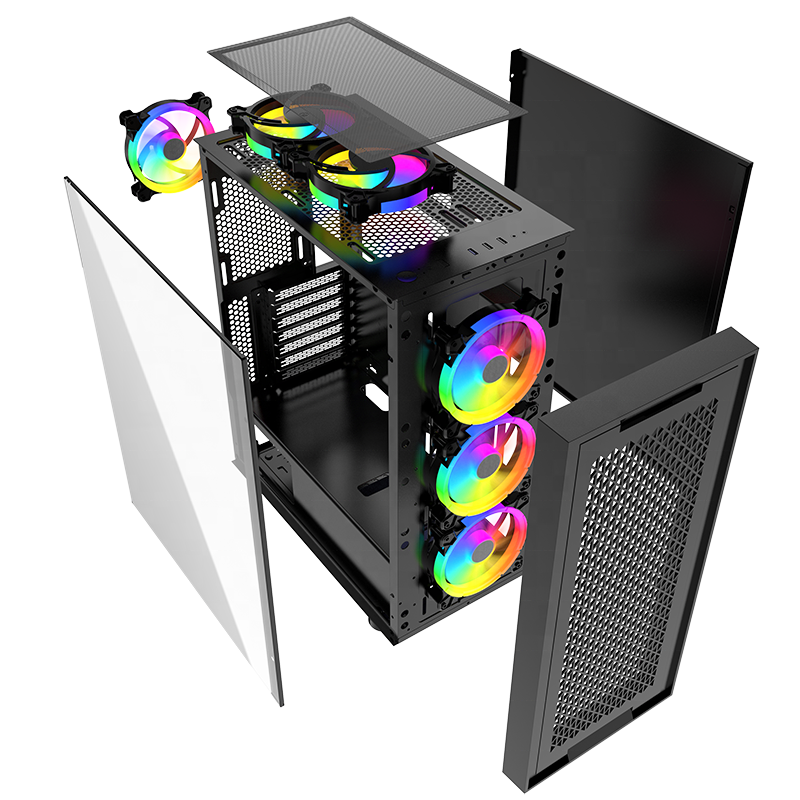 2022 mini itx пользовательский rgb стеклянный стол компьютер игровой ПК башни дизайн чехлов