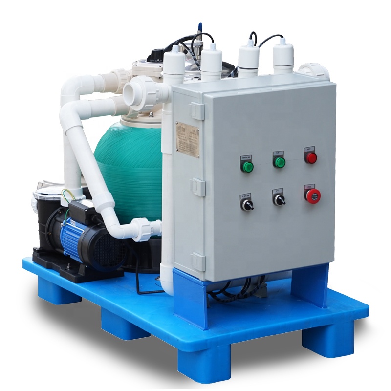Fish farm water treatment filtration systems machine nursery raw water treatment system