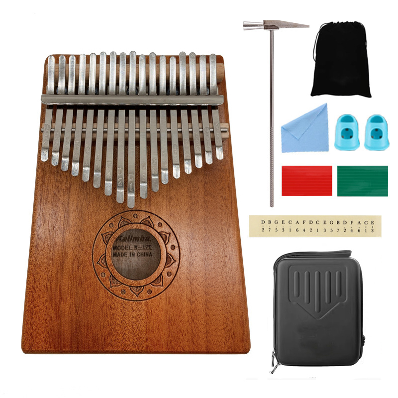 Kalimba большой палец пианино 17 клавиш, портативный Mbira палец пианино подарки для детей и взрослых