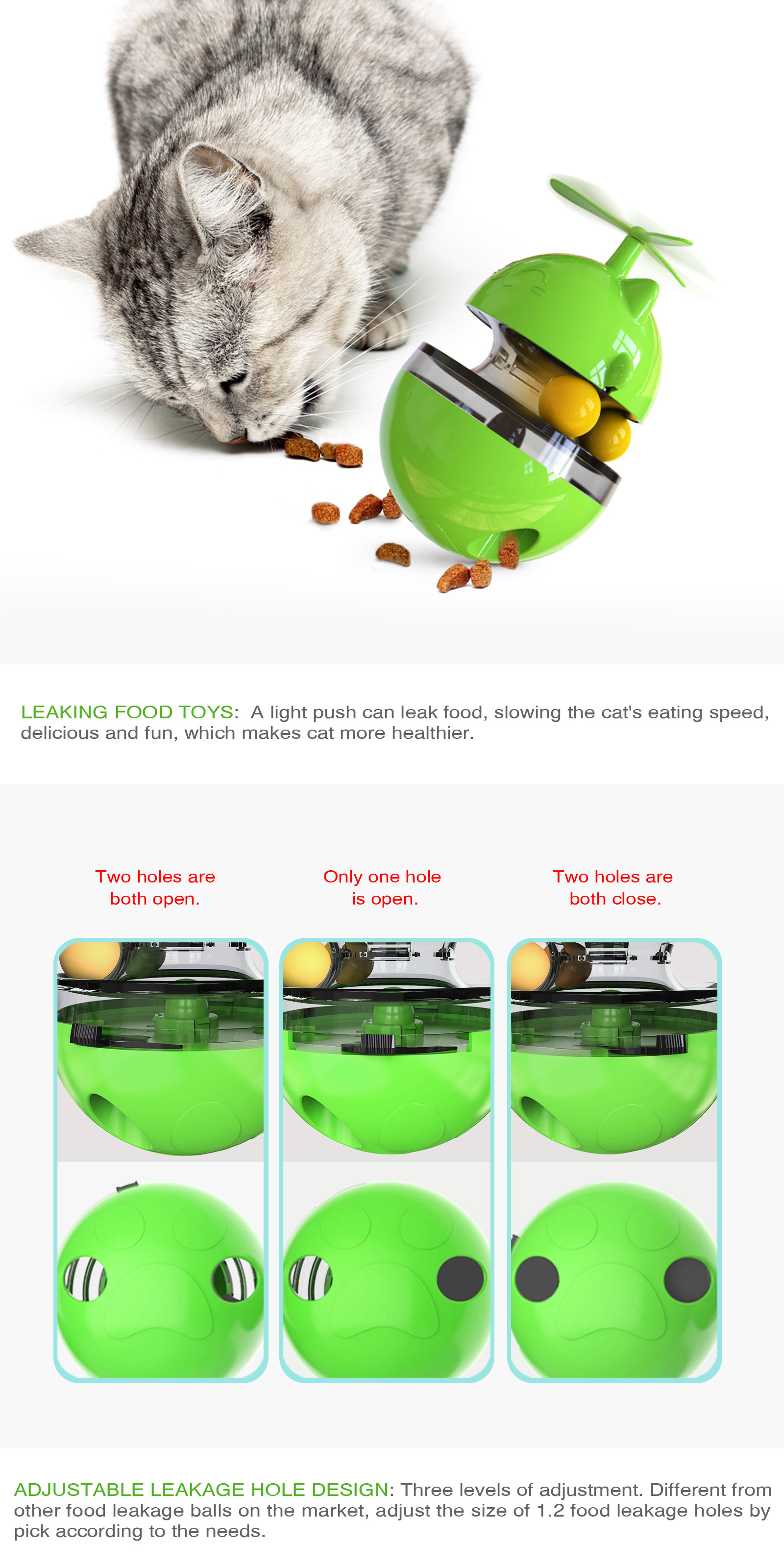 Pet Supplies Self-Hi Funny Cat Turntable Slow Food Funny Cat Tumbler Leaky Ball Toy