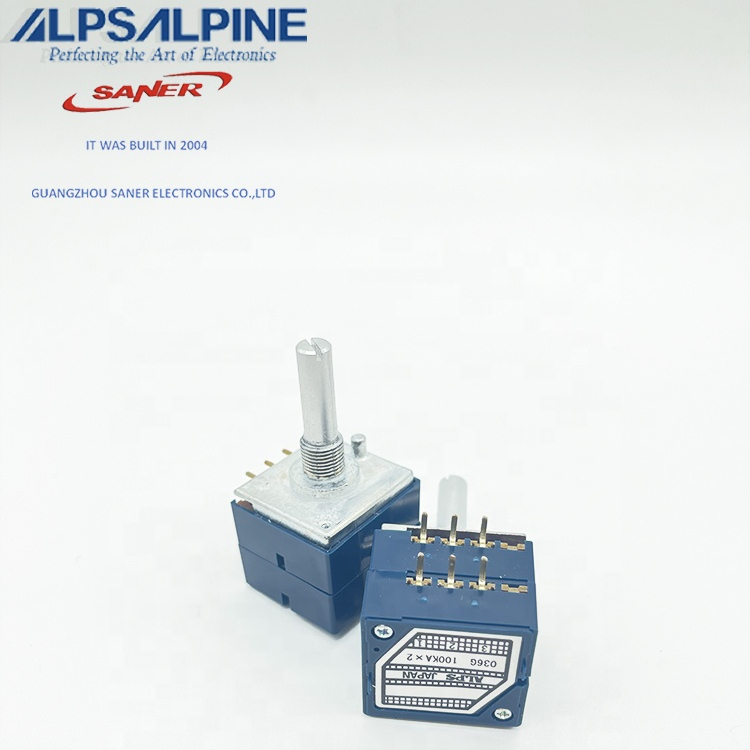 ALPS RK27112A00CC 100K Размер 27 мм металлический вал типа сделано в Японии роторный потенциометр fader