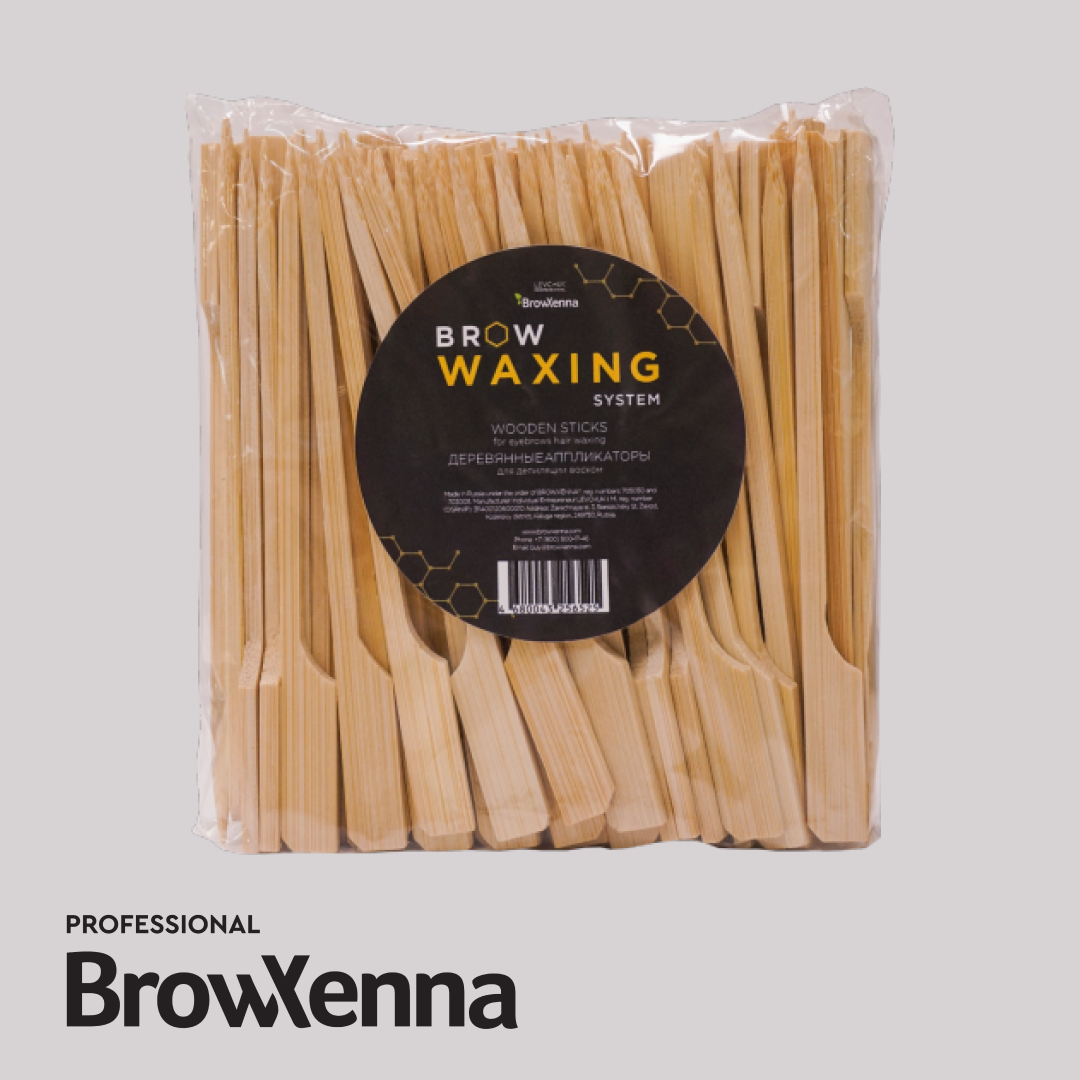 Wooden applicators for depilation, eyebrow waxing