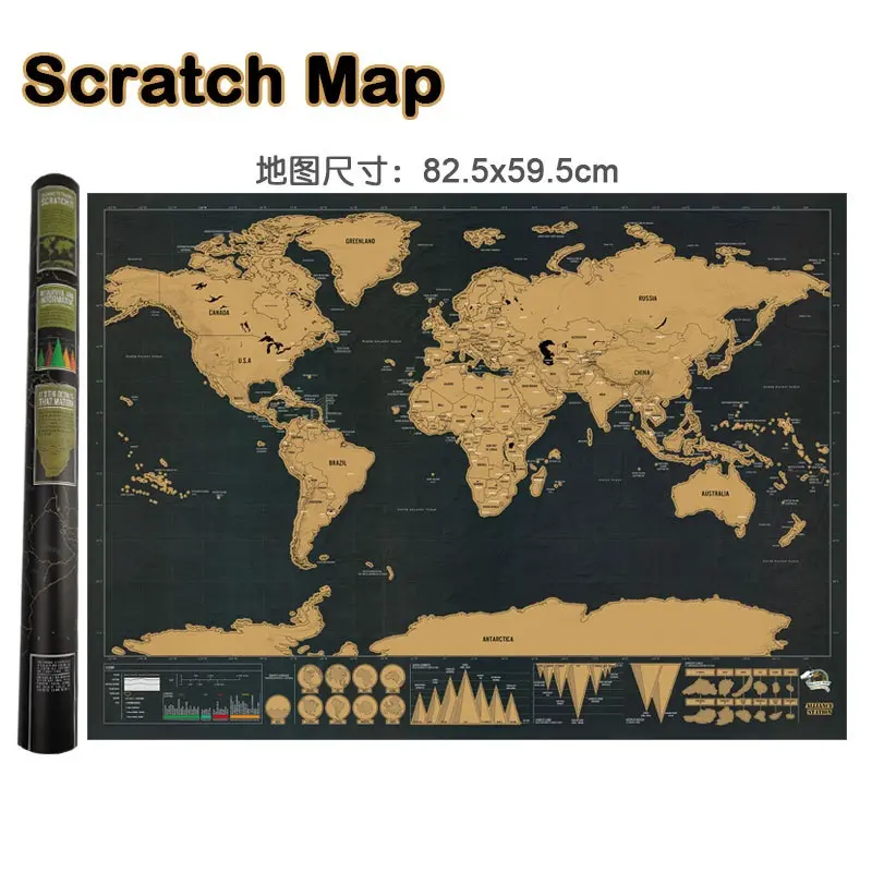 Scratch Map Map Custom Design Excellent Travel Gift Scratch World Map Travel Poster
