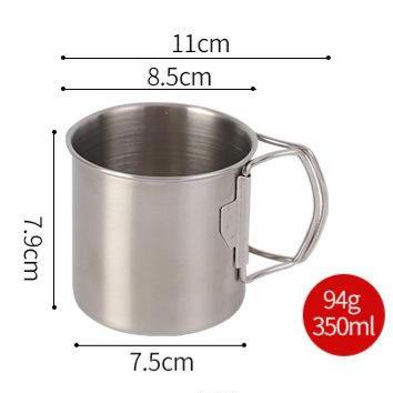 304 Stainless Steel Camp Port Cup, Outdoor mouth cup, cup portable foldable beer drink cup