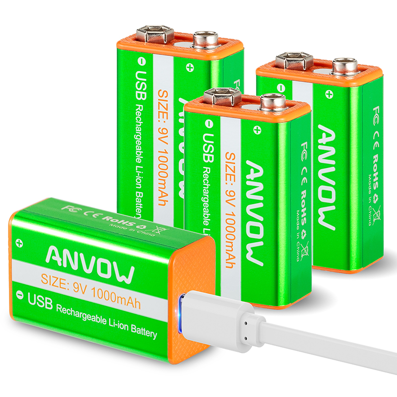 Высококачественное USB 9 в аккумуляторное зарядное устройство 9 В Аккумулятор для мультиметра