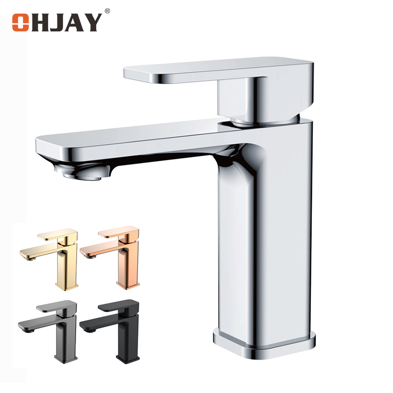 Bathroom Basin Mixer Tap Black Plated Bathroom Cold and Hot Water Sink Faucet