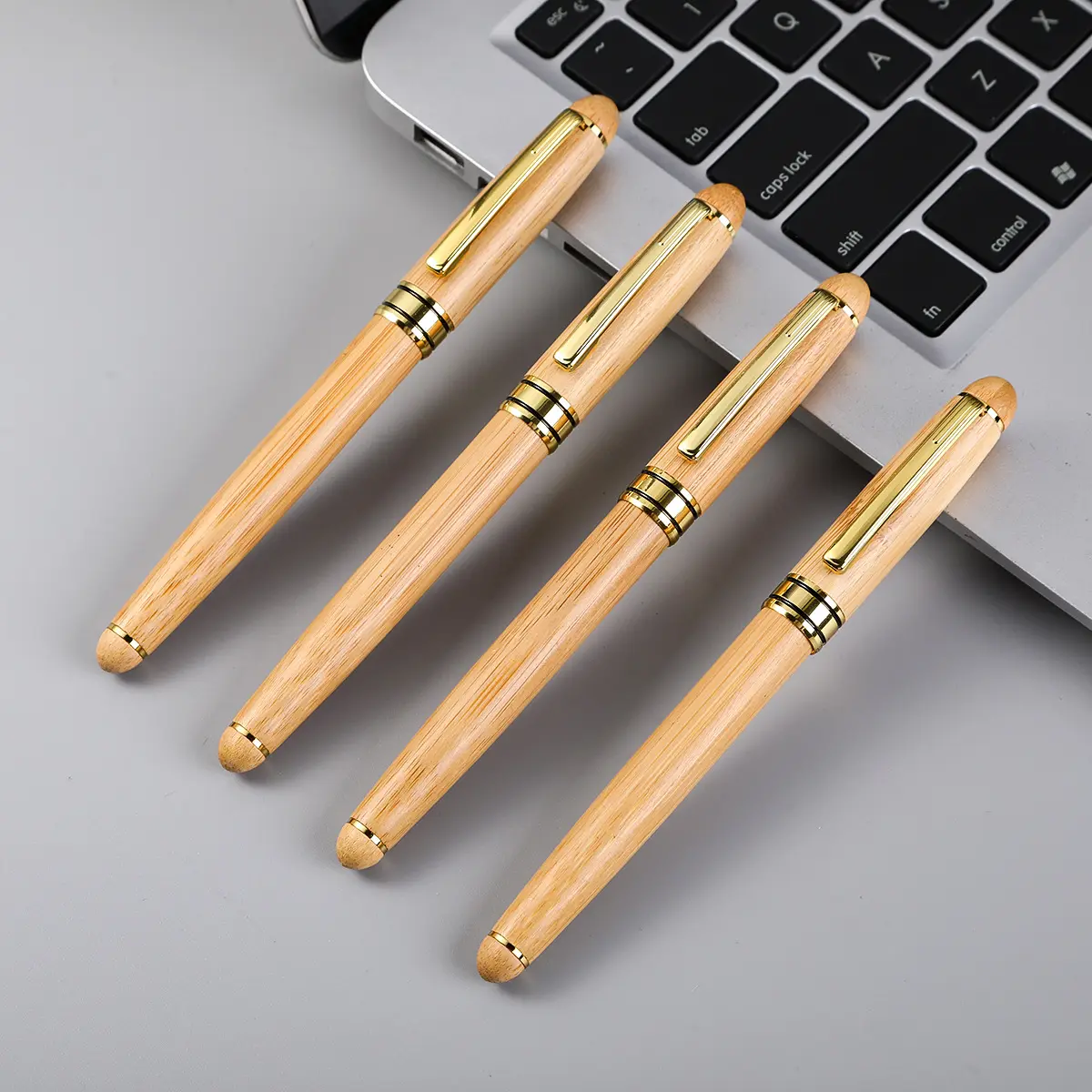 Wholesale Portable customized logo gift pen Case set promotion Bamboo Wooden pen with box Set