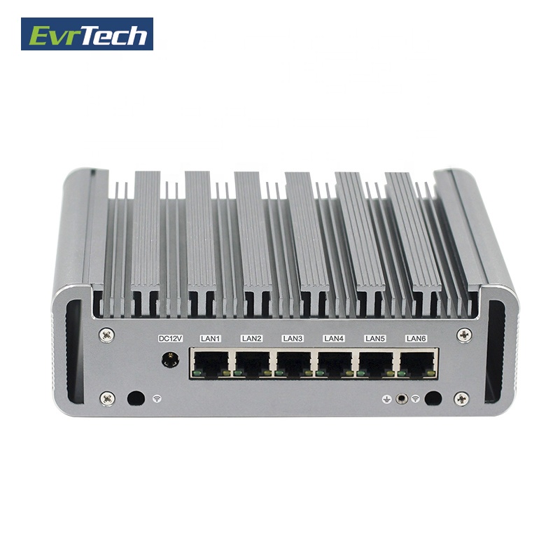 Мини-ПК EvrTech pfSense без вентилятора, сетевой экран с 6 портами Ethernet Intel i5 6200u x86