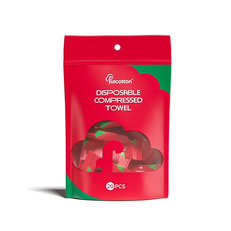 Fulcotton Individually Wrapped Compressed Travel Towel Disposable Face Towel