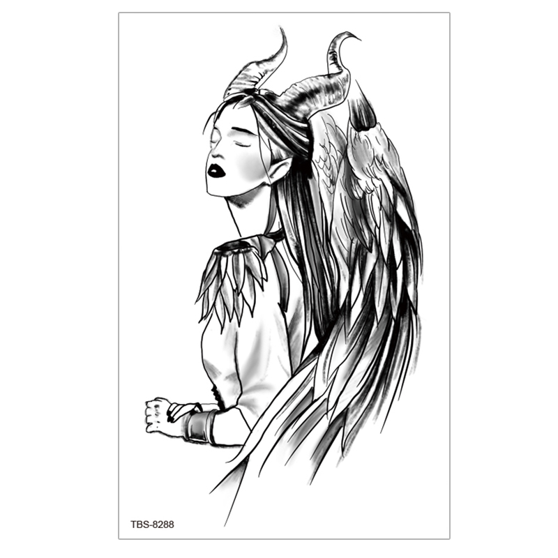 Wholesale Halloween Decorative Stickers Temporary Tattoo Stickers Maleficent Witch Evil Queen Myths Non-Toxin Body Art
