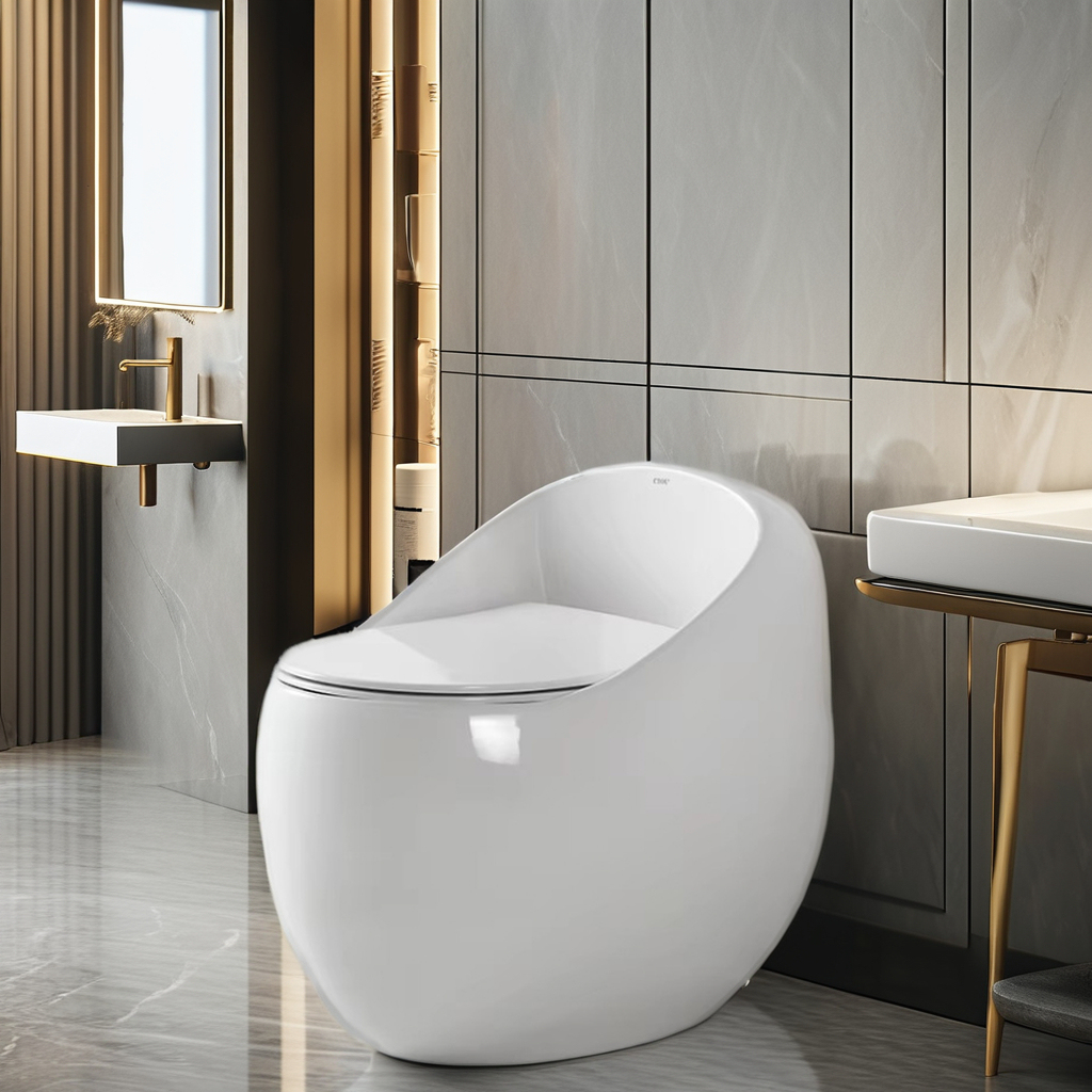 Wholesale Modern Western Toilet Bowl Siphonic One Piece Bathroom Sanitary Ware White Ceramic Wc Round Shaped Toilet