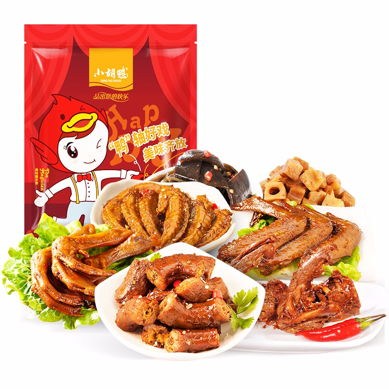 Xiao Hu-Duck 420 г * подарочный набор для закусок (7 видов деликатеса + элегантная упаковка)