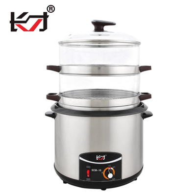 SCM-10L Stainless Steel 304 Food Grade steamer Two layers cooking stock pot with lid