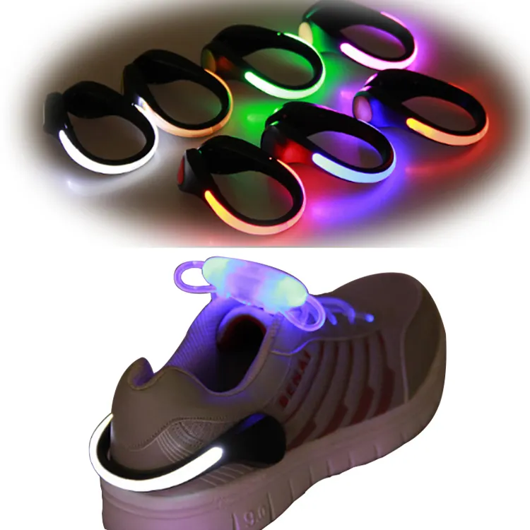 Предупреждающая лампа для бега, велоспорта, спортивной обуви, ночной светодиодный светильник с зажимом для обуви