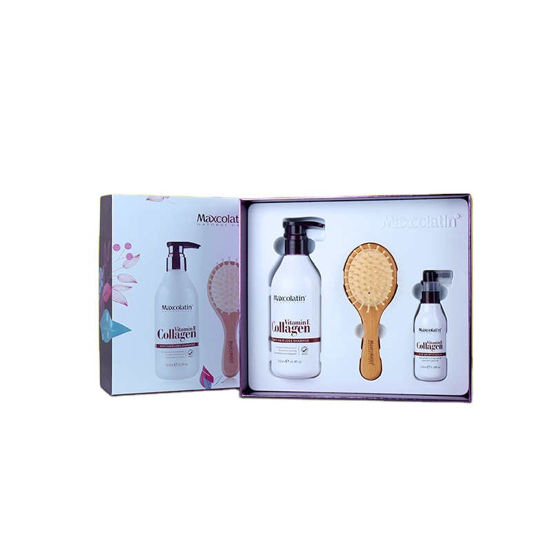 MAXCOLATIN Branded product anti hair loss shampoo and hair growth serum private label set with 100% plant extract