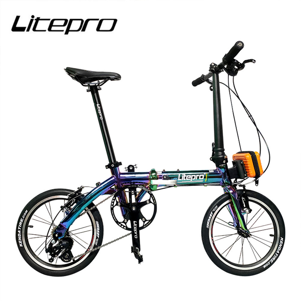 Litepro 412 14/16 дюймов складной велосипед Алюминиевый сплав мини модификация красочный внешний 3 5 скоростей велосипедный автомобиль