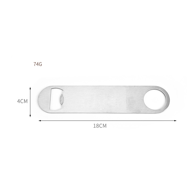 Wholesale cheap round long bar style snowboard parts metal plain metal stainless steel bottle opener