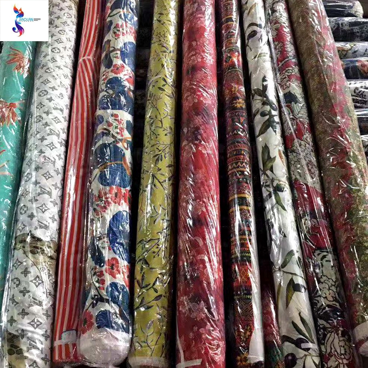 Wholesale new design 100%pure silk chiffon printed fabric stock lot