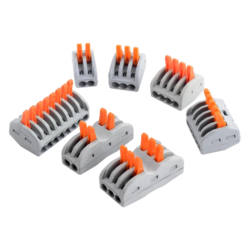 Electrical Cable Wire Connector Push-in Terminal Block Universal Fast Terminal Wiring Cable Connectors For Cable Connection