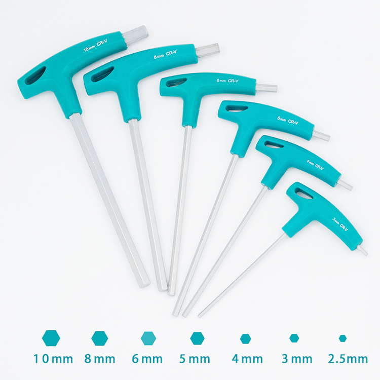 CRV steel multi use T handle Hex allen key wrench