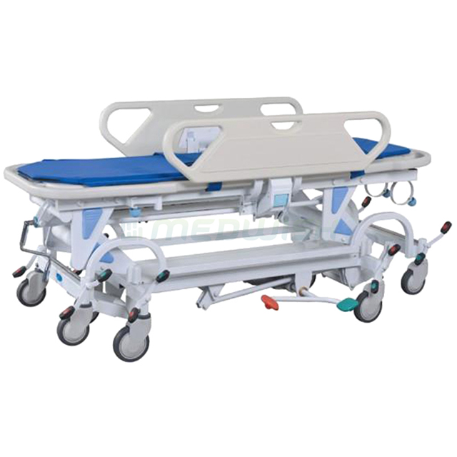 Emergency room 8 wheels design patient transfer hydraulic height adjustable surgery exchange transport medical stretcher