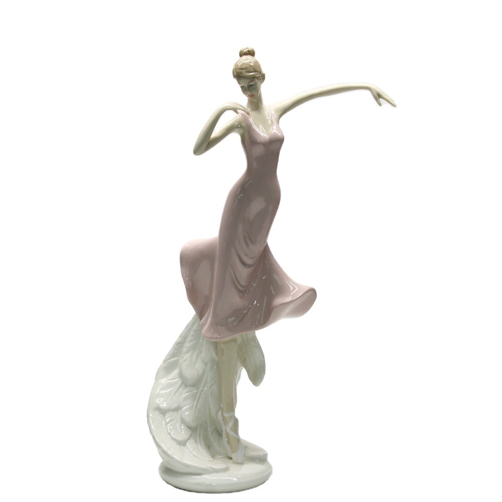 Modern Ceramic ballerina ballet dancer statue