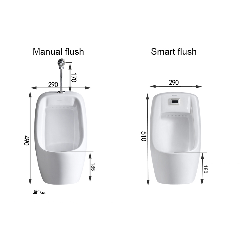 Customized Bathroom Ceramic WC Children Urinal Manual Automatic Flushing Wall Mounted Urinals For Men