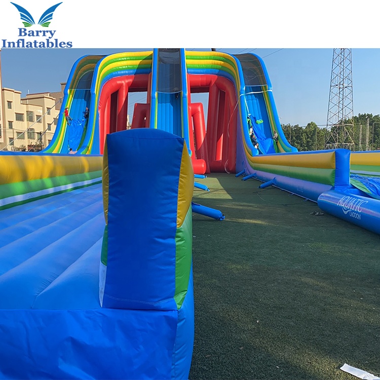 High quality commercial backyard big inflatable waterslide water pools slide for adults