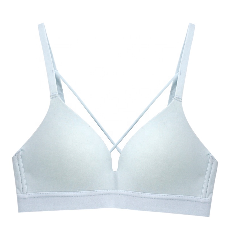 Stylish front cross strap hot sexy girls bra photos new design ladies sexy bra