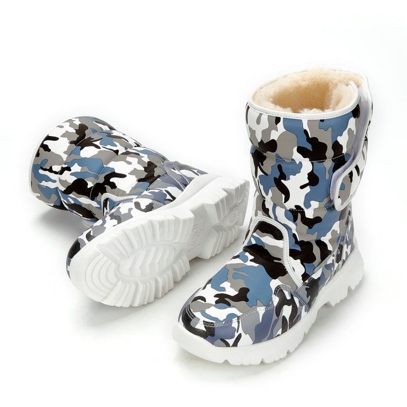 Kids Winter Boots Warm Children Shoes Wholesale Australian Sheepskin for Boys Girls Black Waterproof Unisex Customized Spring