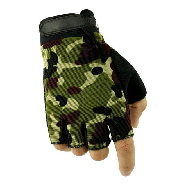 Tactical Cycling Gloves Men Outdoor Road Bike Fitness Sports Antiskid Half Finger Soft Breathable Bicycle Gloves