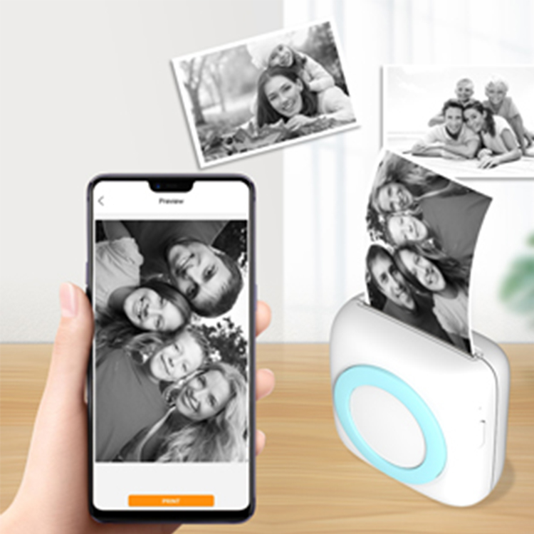 NEWYES 2021 Newest Hand Held Photo Printer 80mm Thermal Rollo Label Sticker Printer