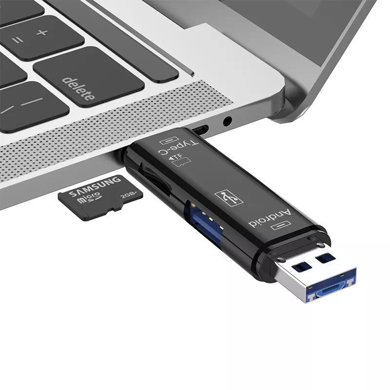Устройство для чтения карт памяти SD, TF и Micro-интерфейса, Тип C, USB C, OTG Устройство чтения карт памяти для ноутбука, компьютера, USB 2,0 кардридер, высокая скорость