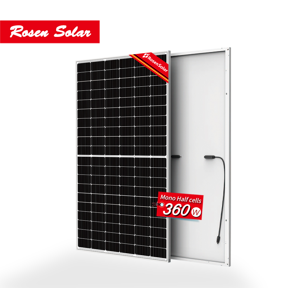 Rosen Solar Alibaba лучший поставщик 120 ячеек, полуобрезанные Моно 360 Вт 380 Вт солнечные батареи, солнечная панель
