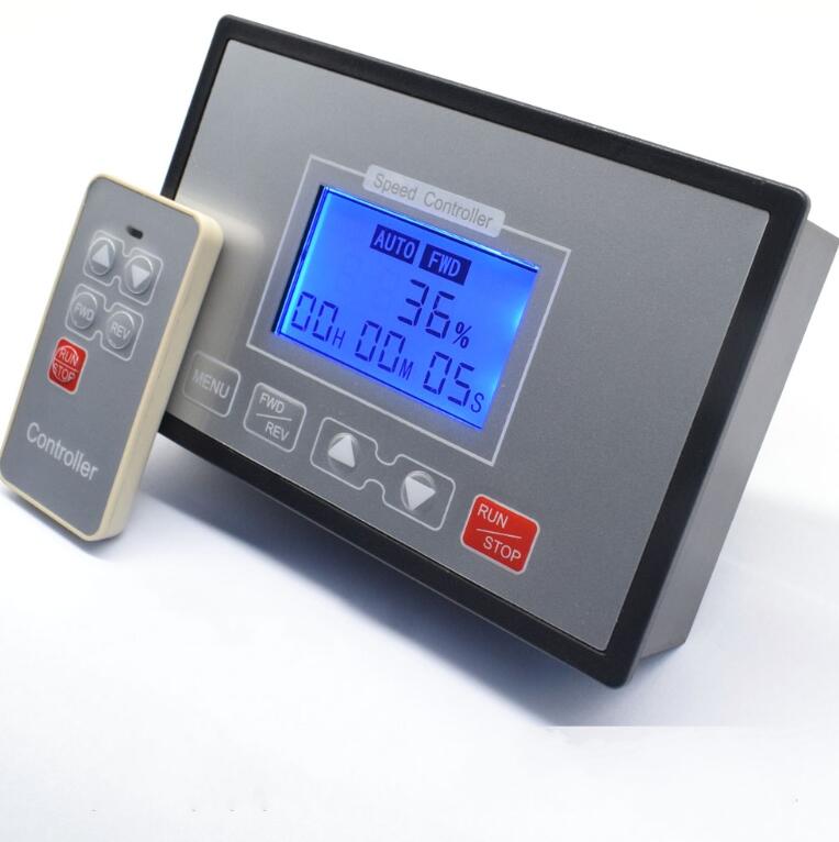 ЖК-дисплей Умный Цифровой дисплей 0 ~ 100% Регулируемый 60A PWM DC контроллер скорости двигателя таймер Реверсивный пульт дистанционного управления