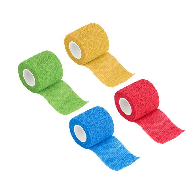 Non woven self adherent vetrap pain relief cohesive bandage