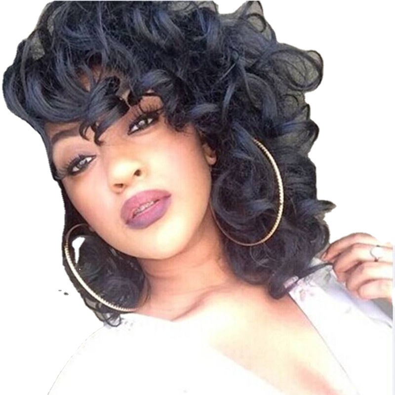 Large curly wig headgear short curly wig headgear