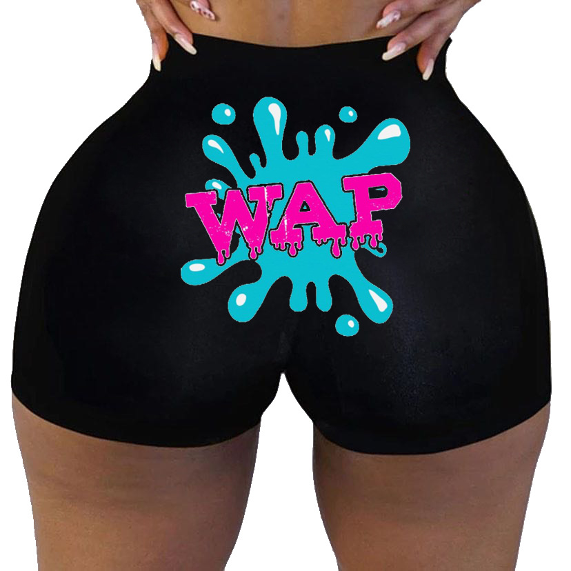 Fashion Casual Women's Cartoon Print Tight Shorts Summer Multi-style Ladies Seamless Shorts