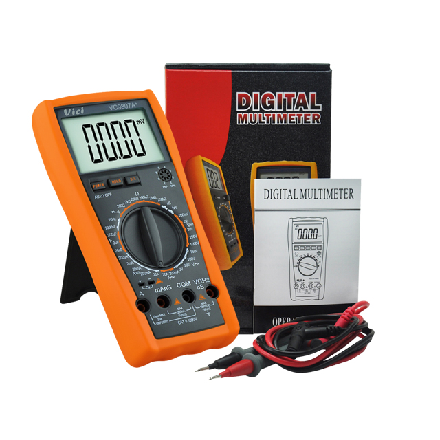 Цифровой мультиметр VC9807A + 4 1/2, 1000 В, 20 А, 20 МОм, 200 мкФ, 200 кГц