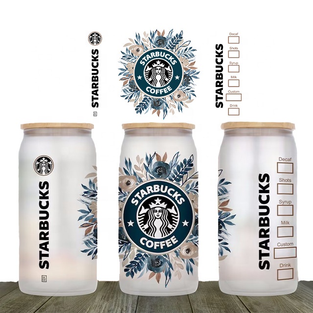 Нет Moq Uv Dtf трансфера для 12oz 16oz 20oz 24oz Libbey стеклянные обертки Пользовательский логотип Uv Dtf переводная печать наклейка