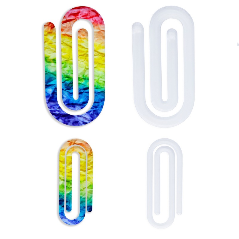 New arrived acrylic clear notebook binding accessories sublimation blank paper clip S M size